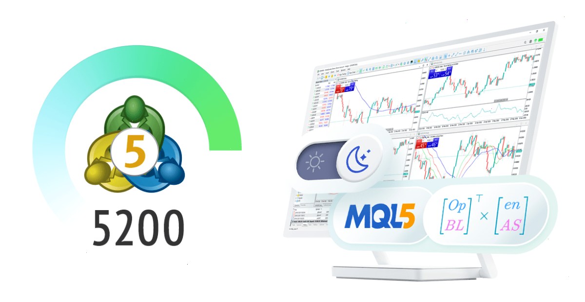 MT5_MT5中文版_历史数据查看中文终端安装手册：新版 MetaTrader 5 平台 Build 5200：在 MQL5 中扩展的 OpenBLAS 支持和增强的控制（封面配图）